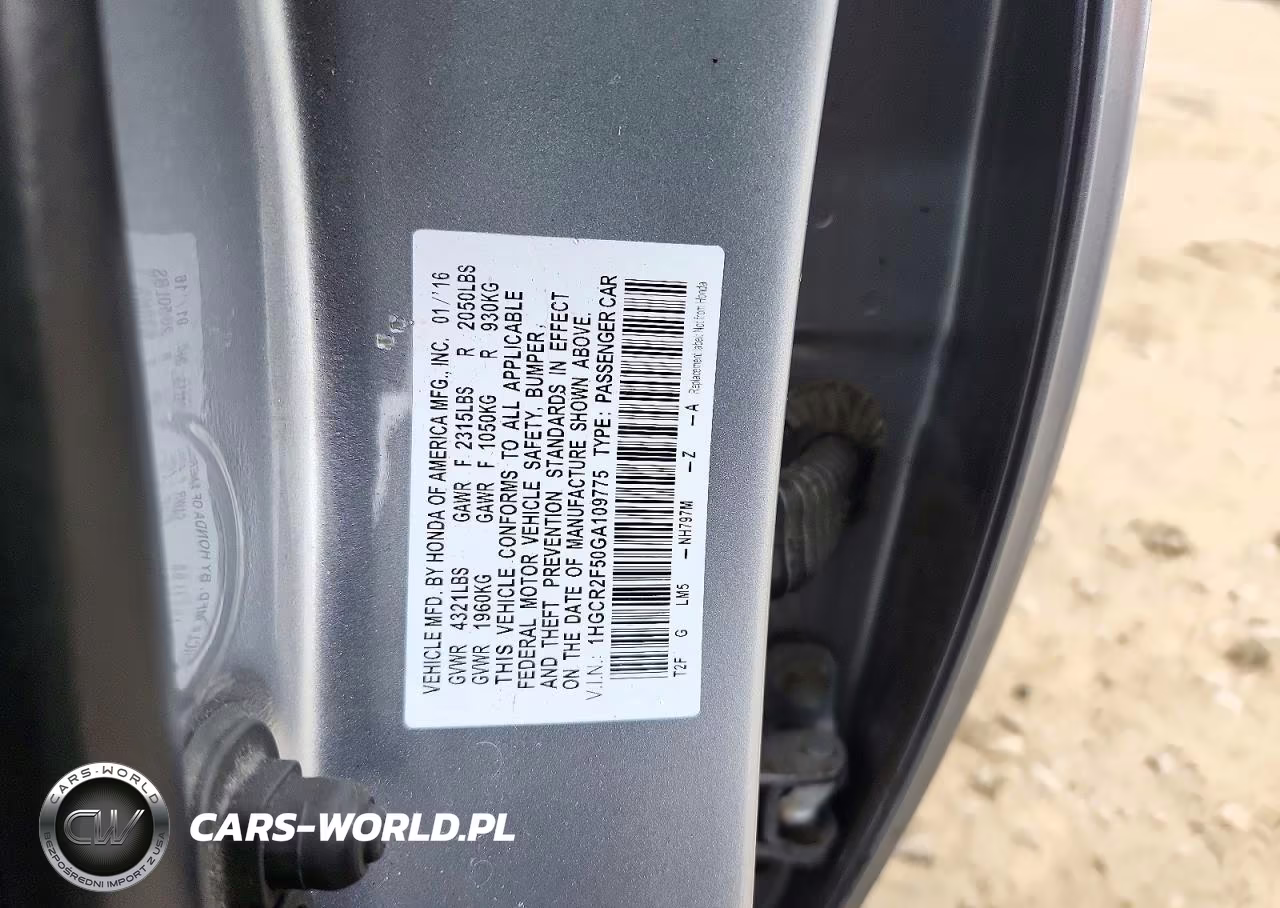 2016 Honda Accord Sport VIN:1HGCR2F50GA109775 - 12