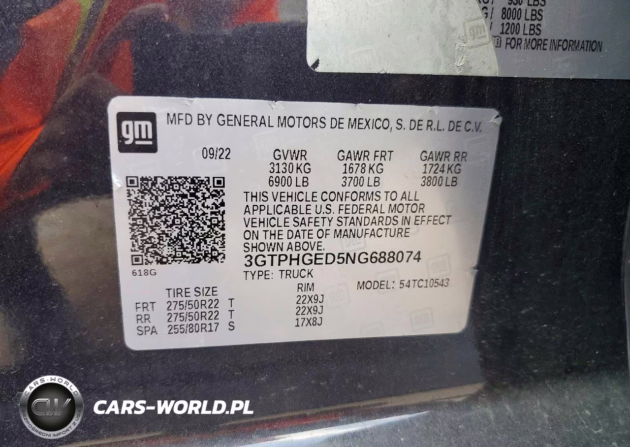 2022 GMC Sierra C1500 Denali VIN:3GTPHGED5NG688074 - 12