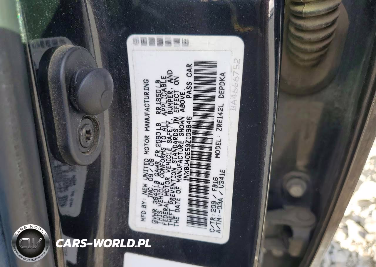 2009 Toyota Corolla Le VIN:1NXBU40E59Z109846 - 12