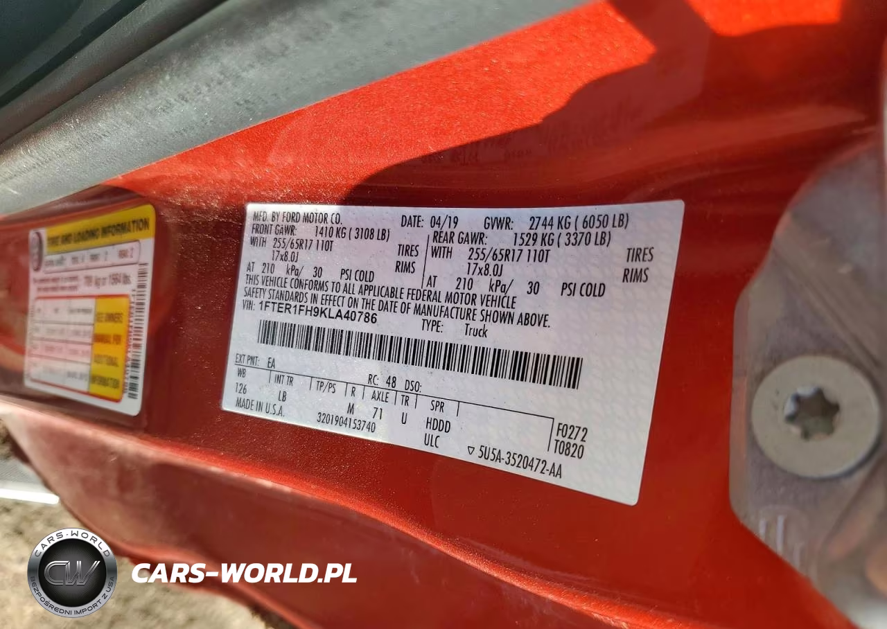 2019 Ford Ranger Xl VIN:1FTER1FH9KLA40786 - 12