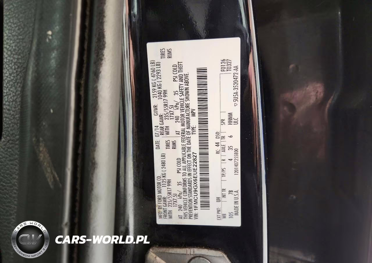 2014 Ford Escape Se VIN:1FMCU9GX6EUE22827 - 13