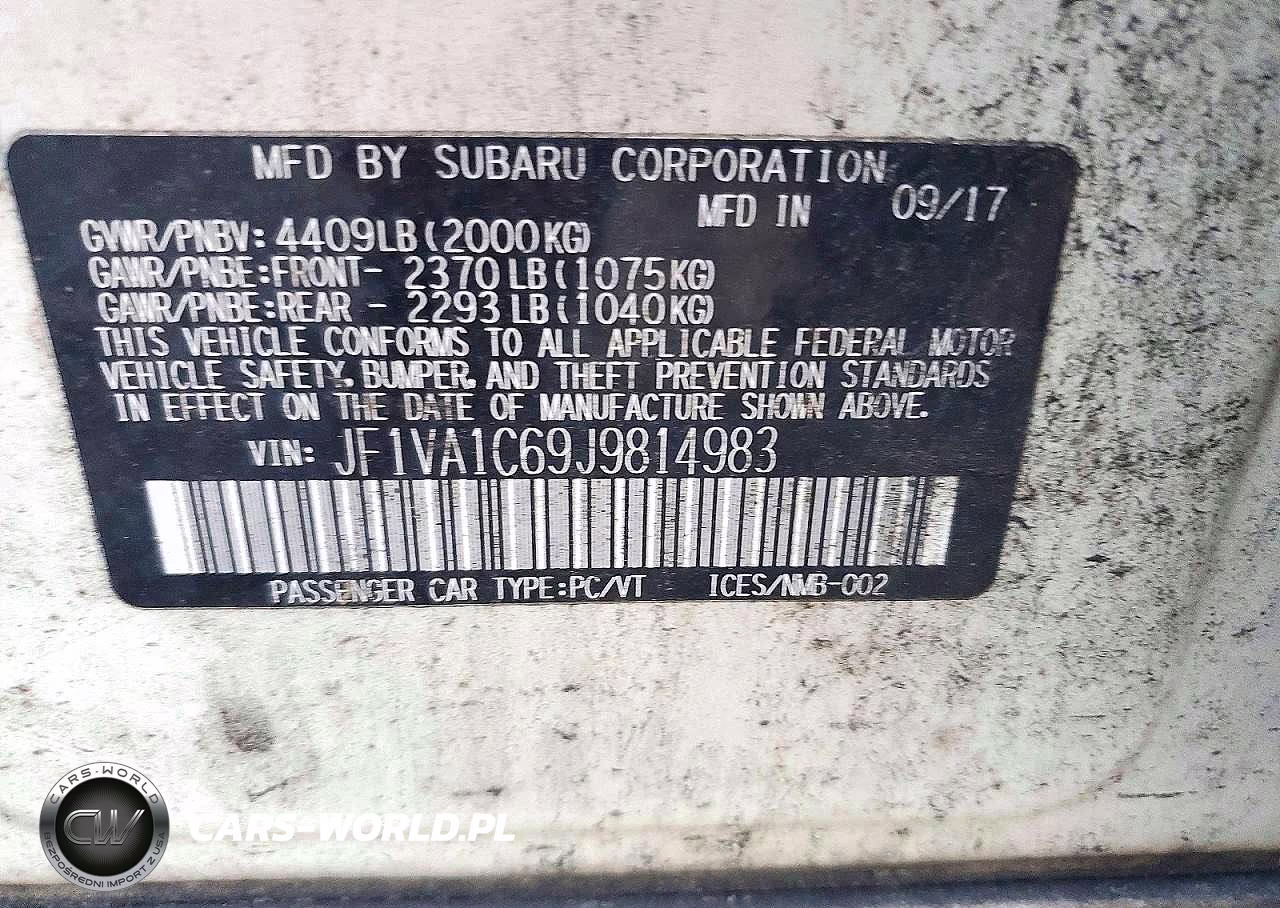 2018 Subaru Wrx Premium VIN:JF1VA1C69J9814983 - 12