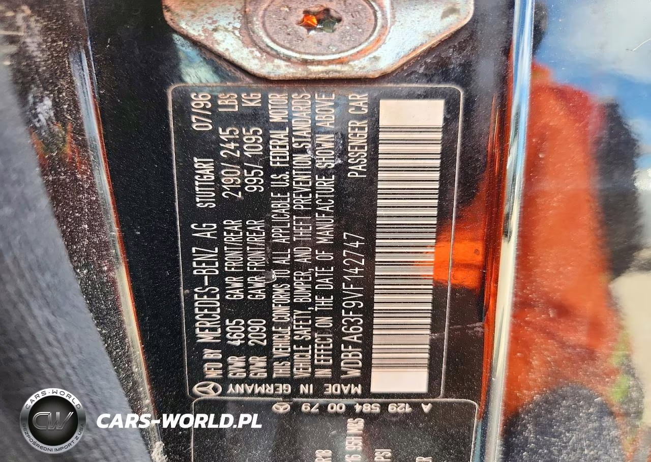1997 Mercedes-Benz Sl 600 VIN:WDBFA63F9VF142747 - 12