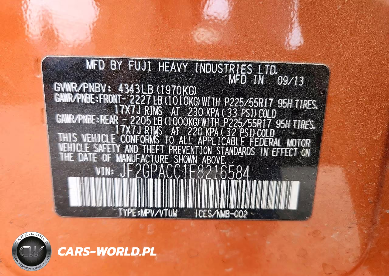 2014 Subaru Xv Crosstrek 2.0 Premium VIN:JF2GPACC1E8216584 - 13