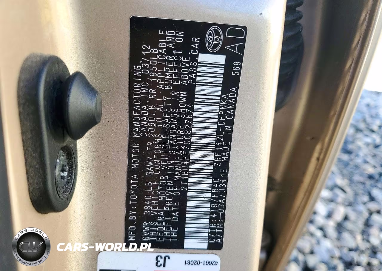 2012 Toyota Corolla Le VIN:2T1BU4EE7CC827674 - 12