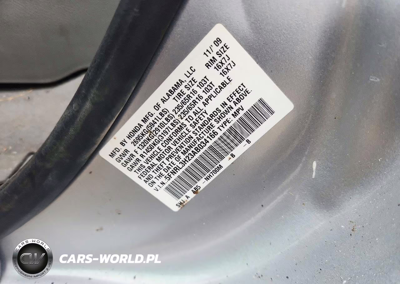 2010 Honda Odyssey Lx VIN:5FNRL3H23AB034166 - 12