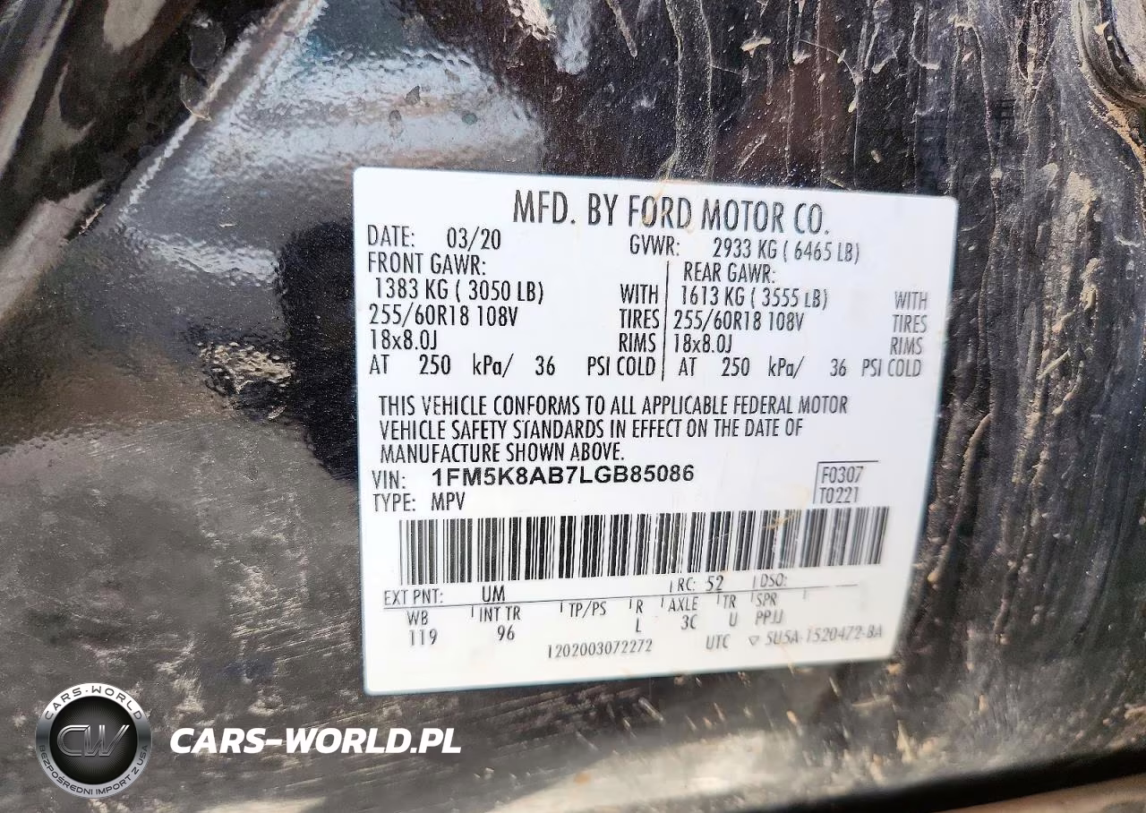 FORD EXPLORER P VIN:1FM5K8AB7LGB85086 - 13