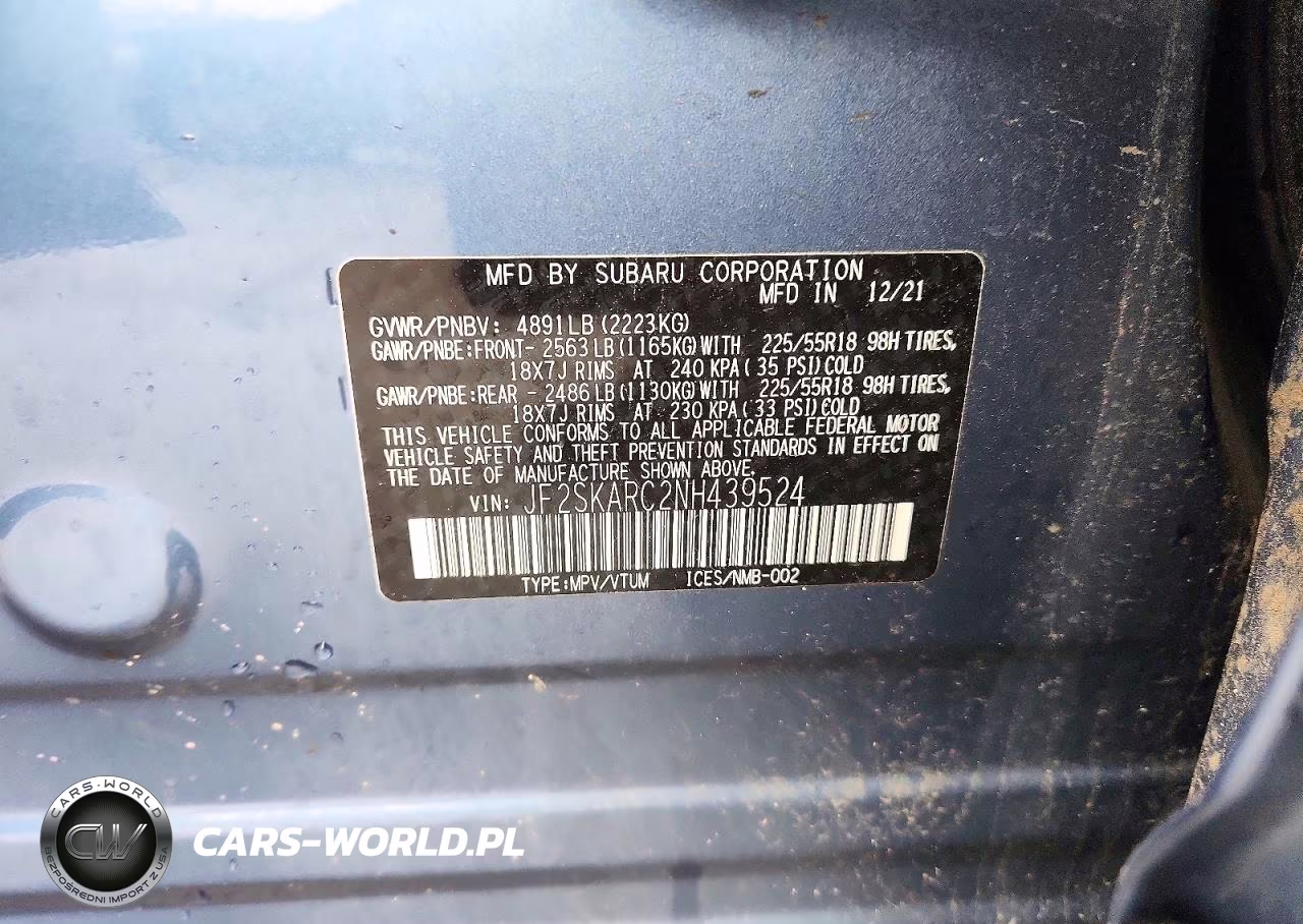2022 Subaru Forester Touring VIN:JF2SKARC2NH439524 - 13