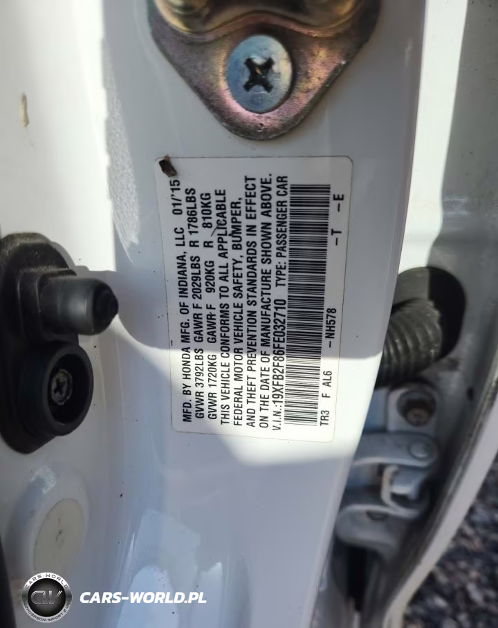 2015 Honda Civic Ex VIN:19XFB2F86FE032710 - 12