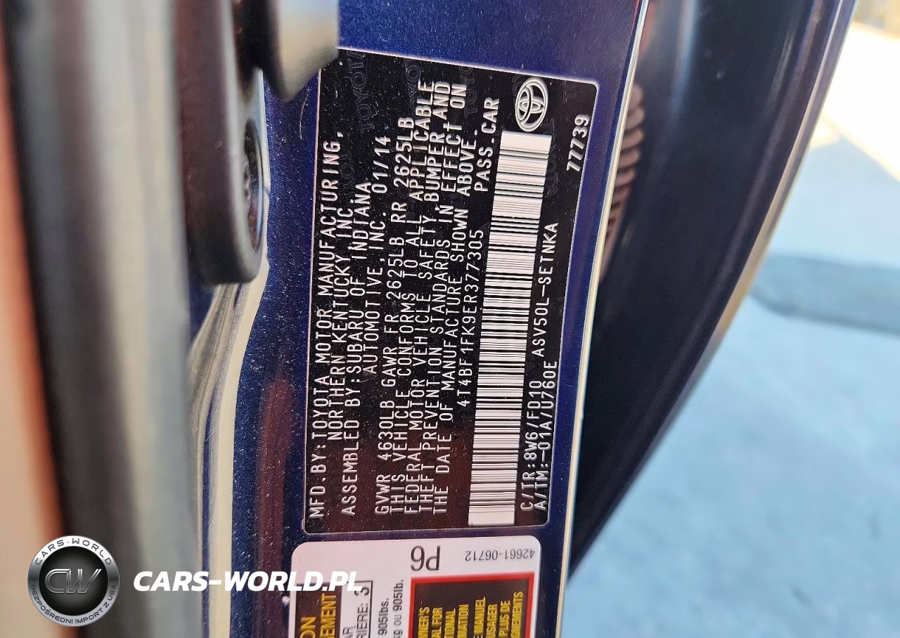 2014 Toyota Camry Le VIN:4T4BF1FK9ER377305 - 13