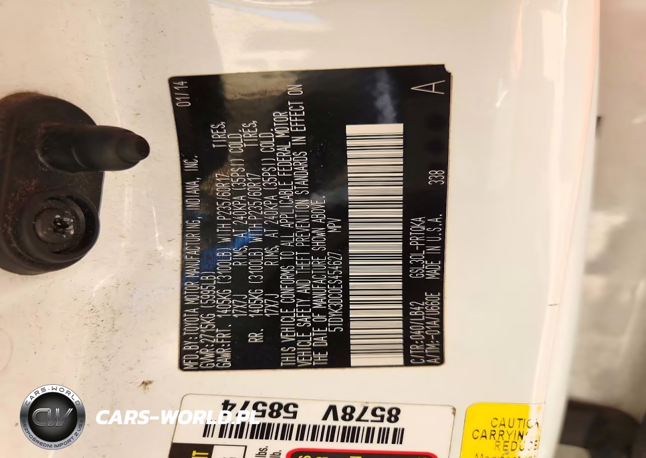 2014 Toyota Sienna Xle 8-Passenger VIN:5TDYK3DC0ES454627 - 13