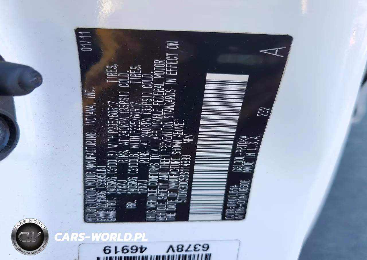 2011 Toyota Sienna Xle 8-Passenger VIN:5TDYK3DC5BS114899 - 13