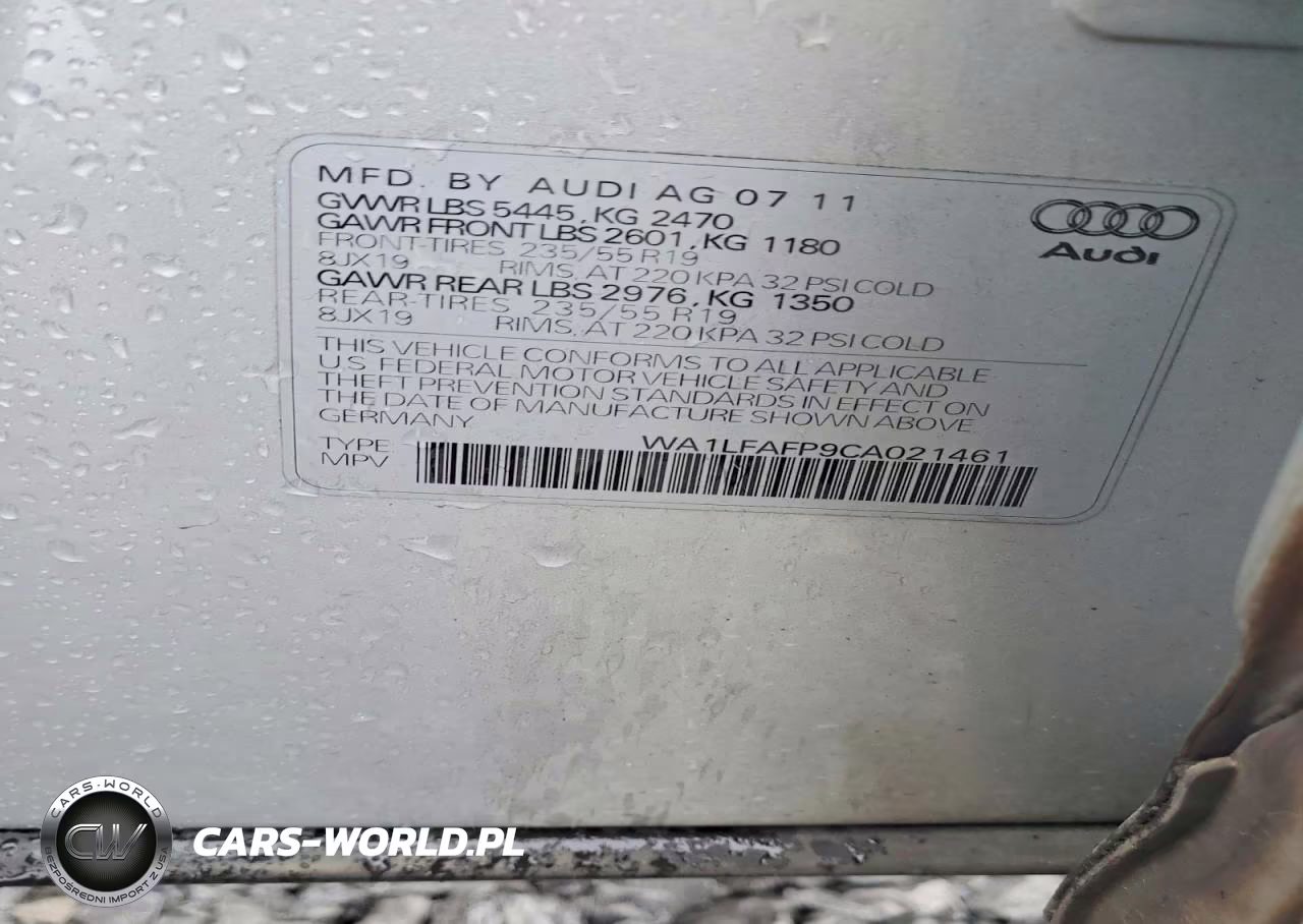 2012 Audi Q5 Premium Plus VIN:WA1LFAFP9CA021461 - 13