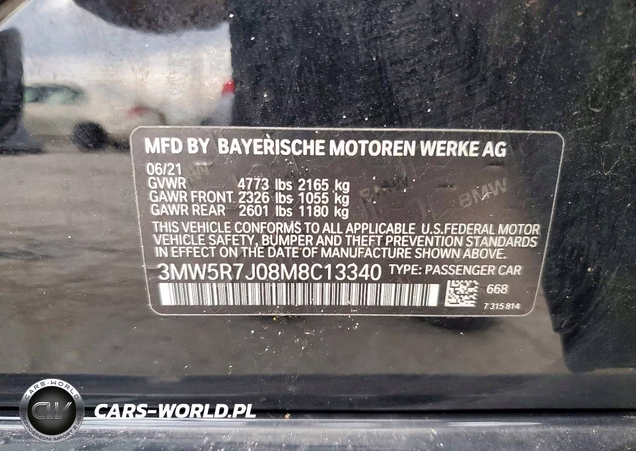 2021 BMW 330Xi VIN:3MW5R7J08M8C13340 - 12