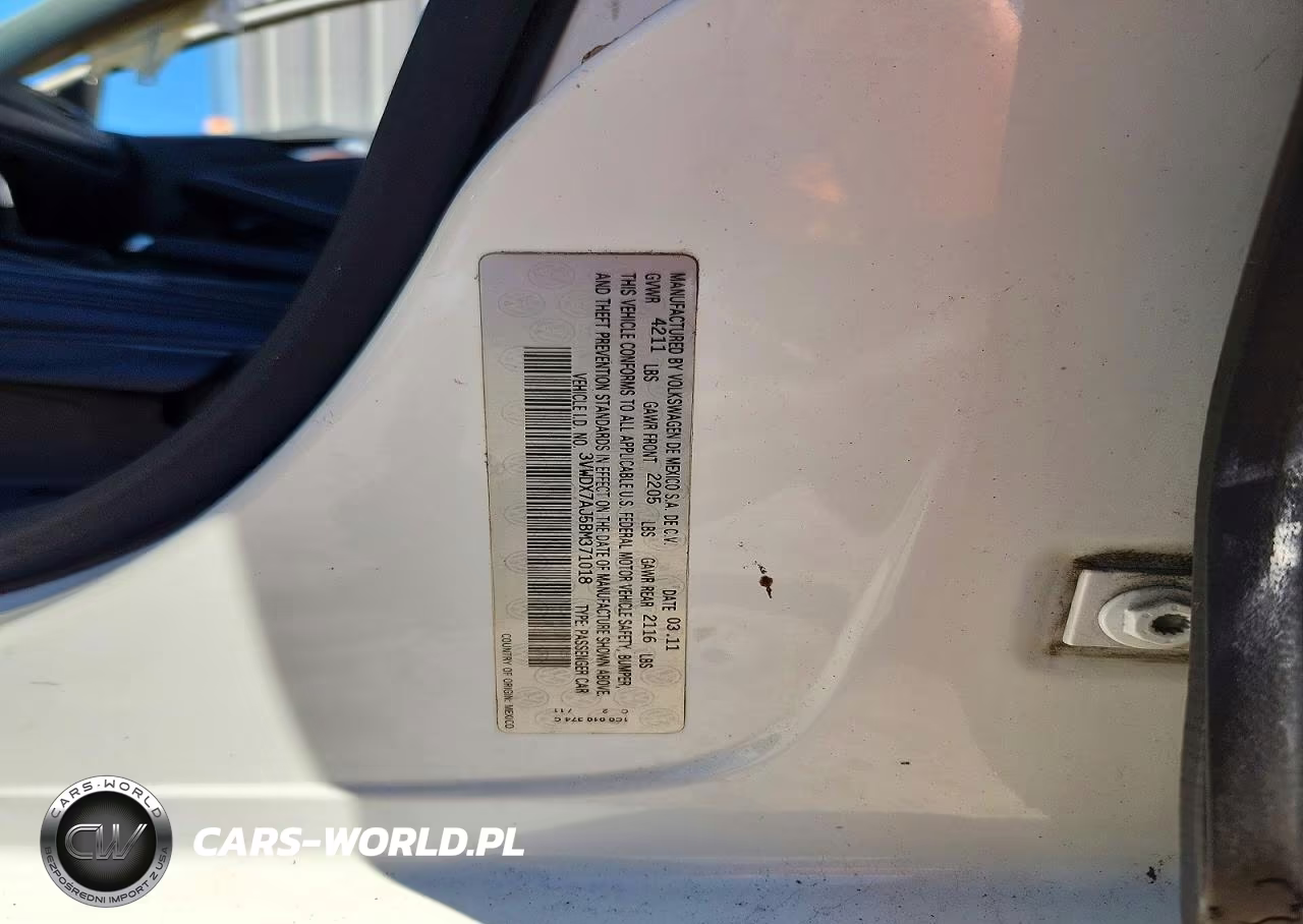 2011 Volkswagen Jetta 2.5L Se VIN:3VWDX7AJ5BM371018 - 12