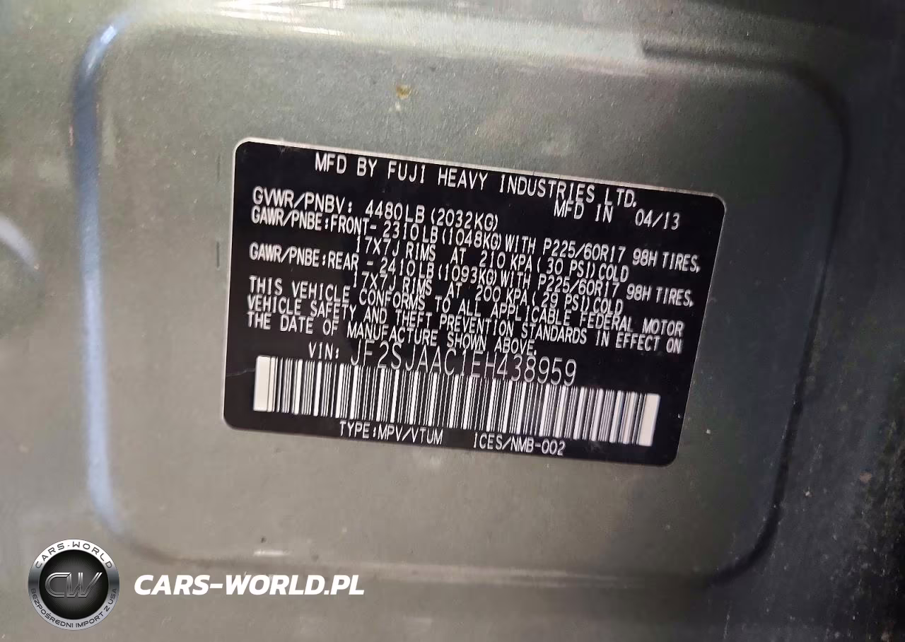 2014 Subaru Forester 2.5I VIN:JF2SJAAC1EH438959 - 12
