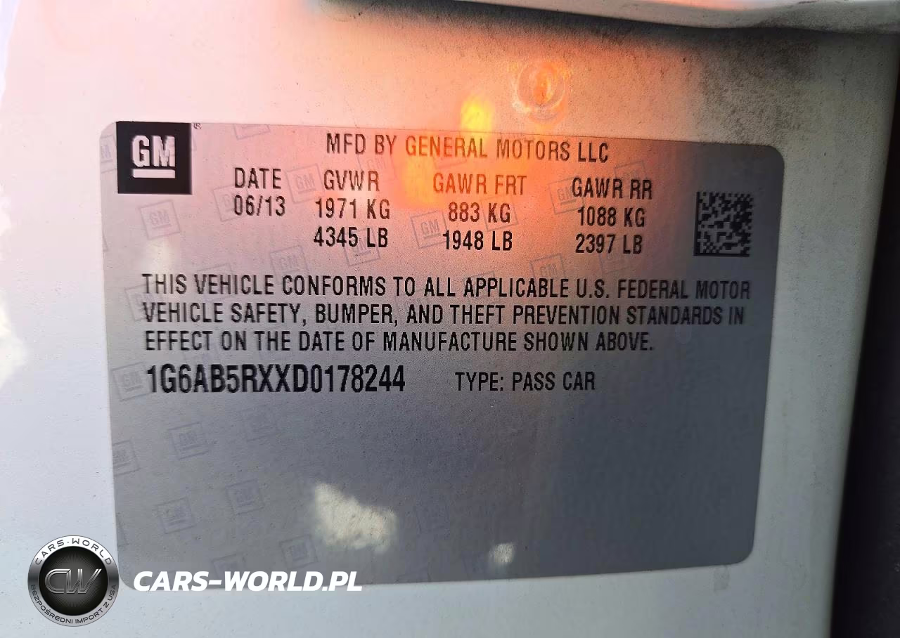 2013 Cadillac Ats Luxury VIN:1G6AB5RXXD0178244 - 13