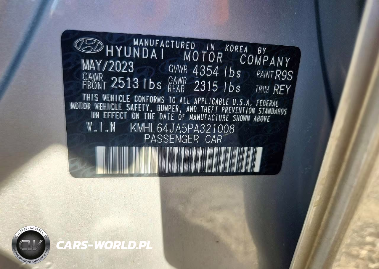 2023 Hyundai Sonata Sel VIN:KMHL64JA5PA321008 - 12
