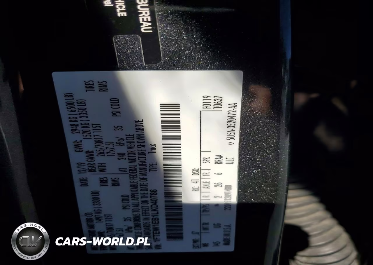 2020 Ford F150 Supercrew VIN:1FTEW1EB1LKD40786 - 12