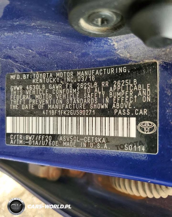 2016 Toyota Camry Se VIN:4T1BF1FK2GU590271 - 12