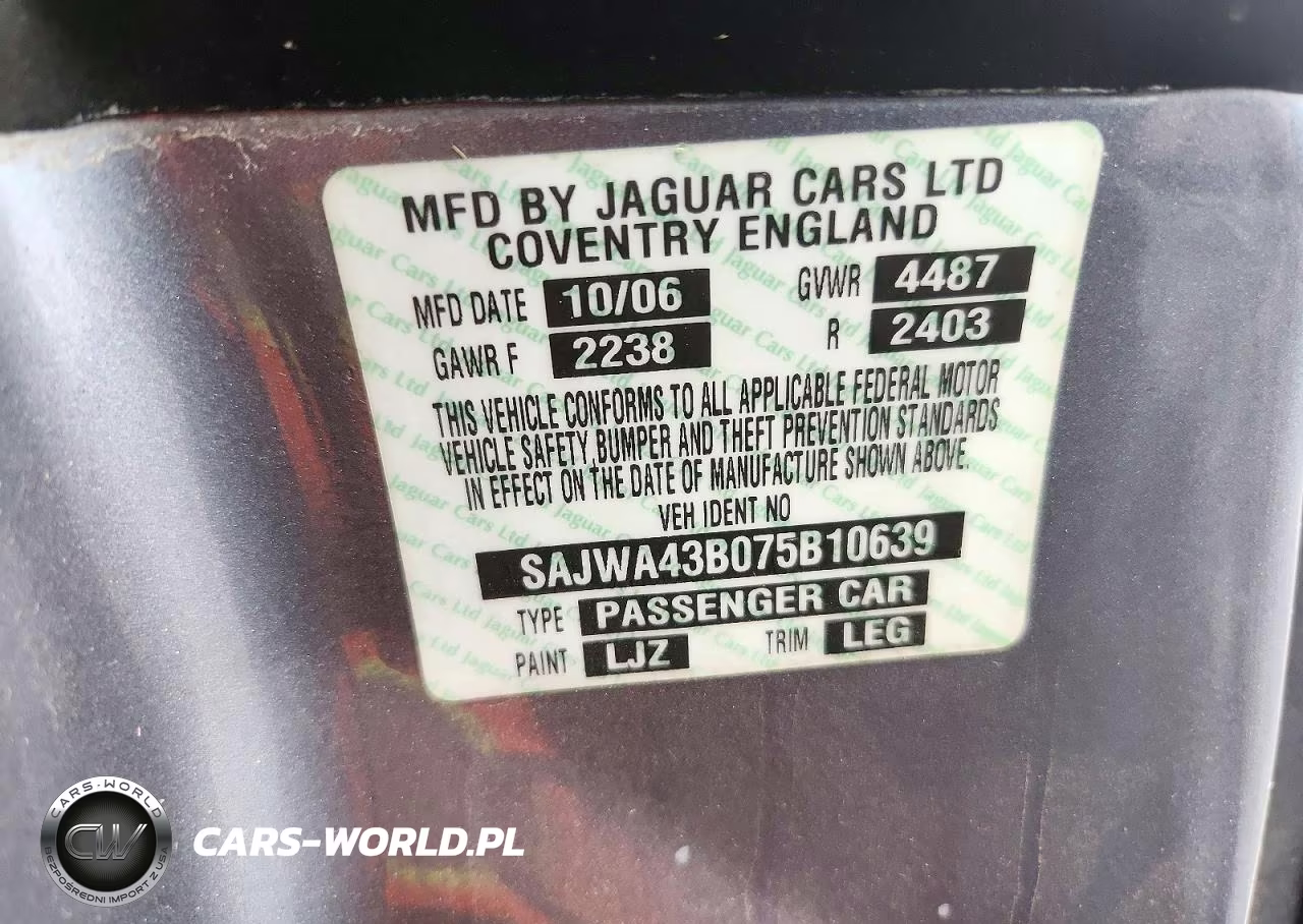 2007 Jaguar Xk VIN:SAJWA43B075B10639 - 12