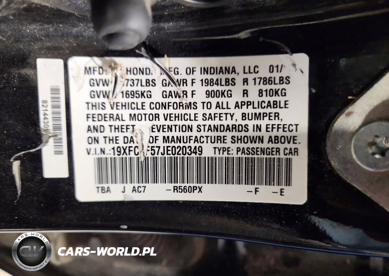 2018 Honda Civic Lx VIN:19XFC2F57JE020349 - 12