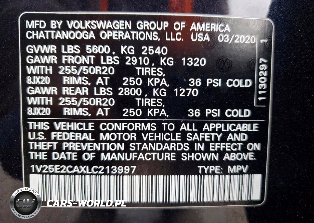2020 Volkswagen Atlas Cross Sport Se VIN:1V25E2CAXLC213997 - 14