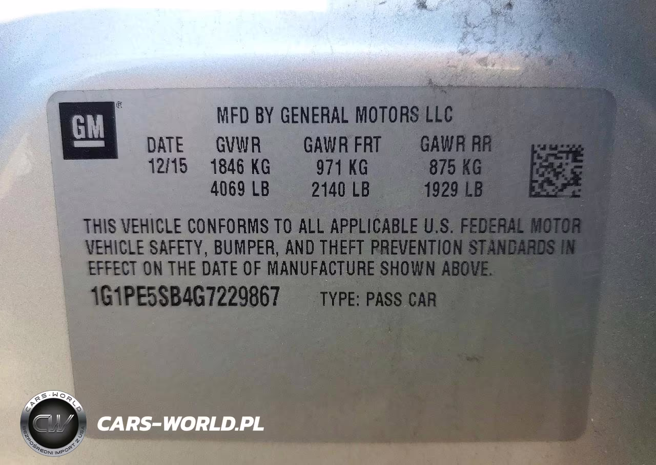2016 Chevrolet Cruze Limited Lt VIN:1G1PE5SB4G7229867 - 12