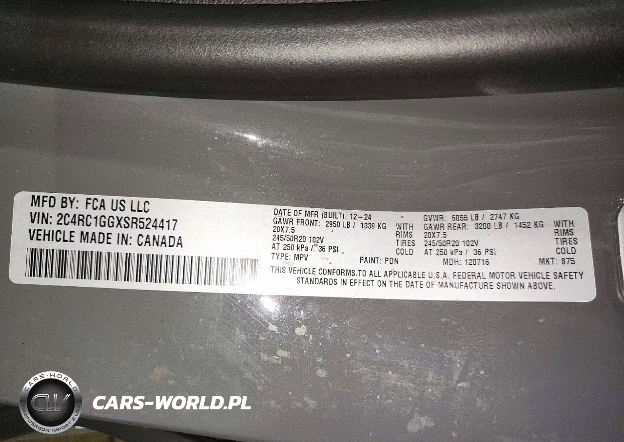 2025 Chrysler Pacifica Limited VIN:2C4RC1GGXSR524417 - 13
