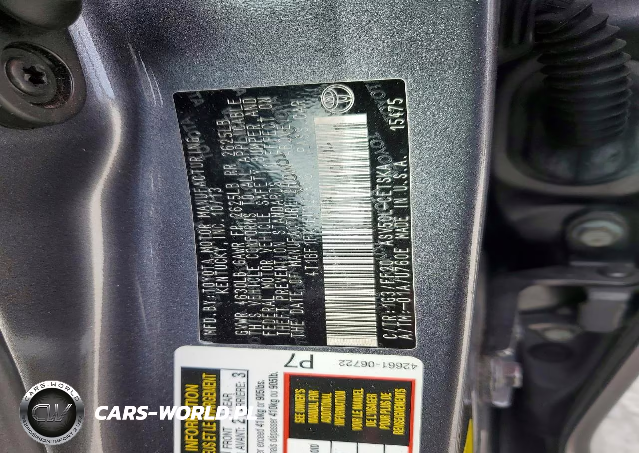 2014 Toyota Camry L VIN:4T1BF1FKXEU323876 - 13