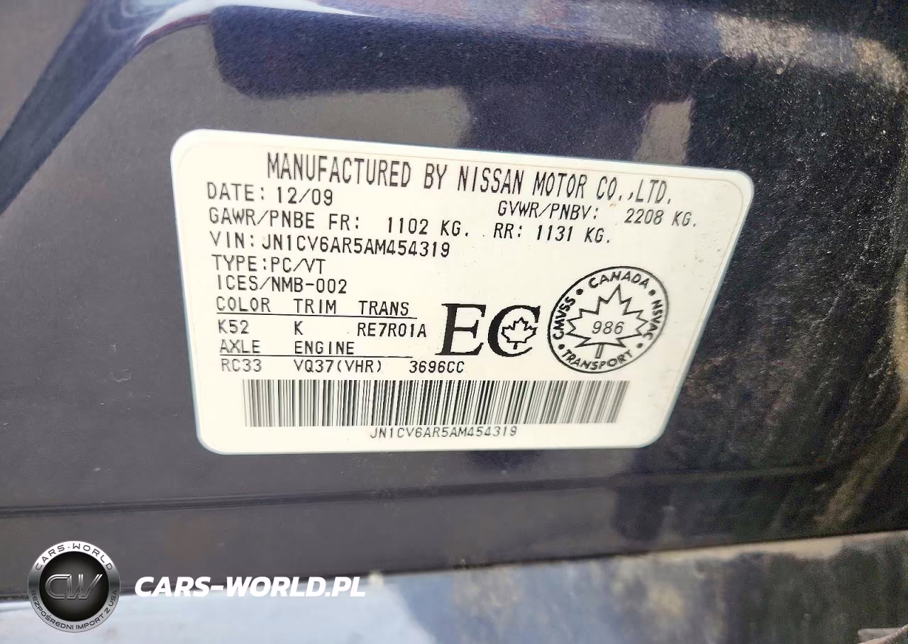 2010 Infiniti G37 Sedan X VIN:JN1CV6AR5AM454319 - 12