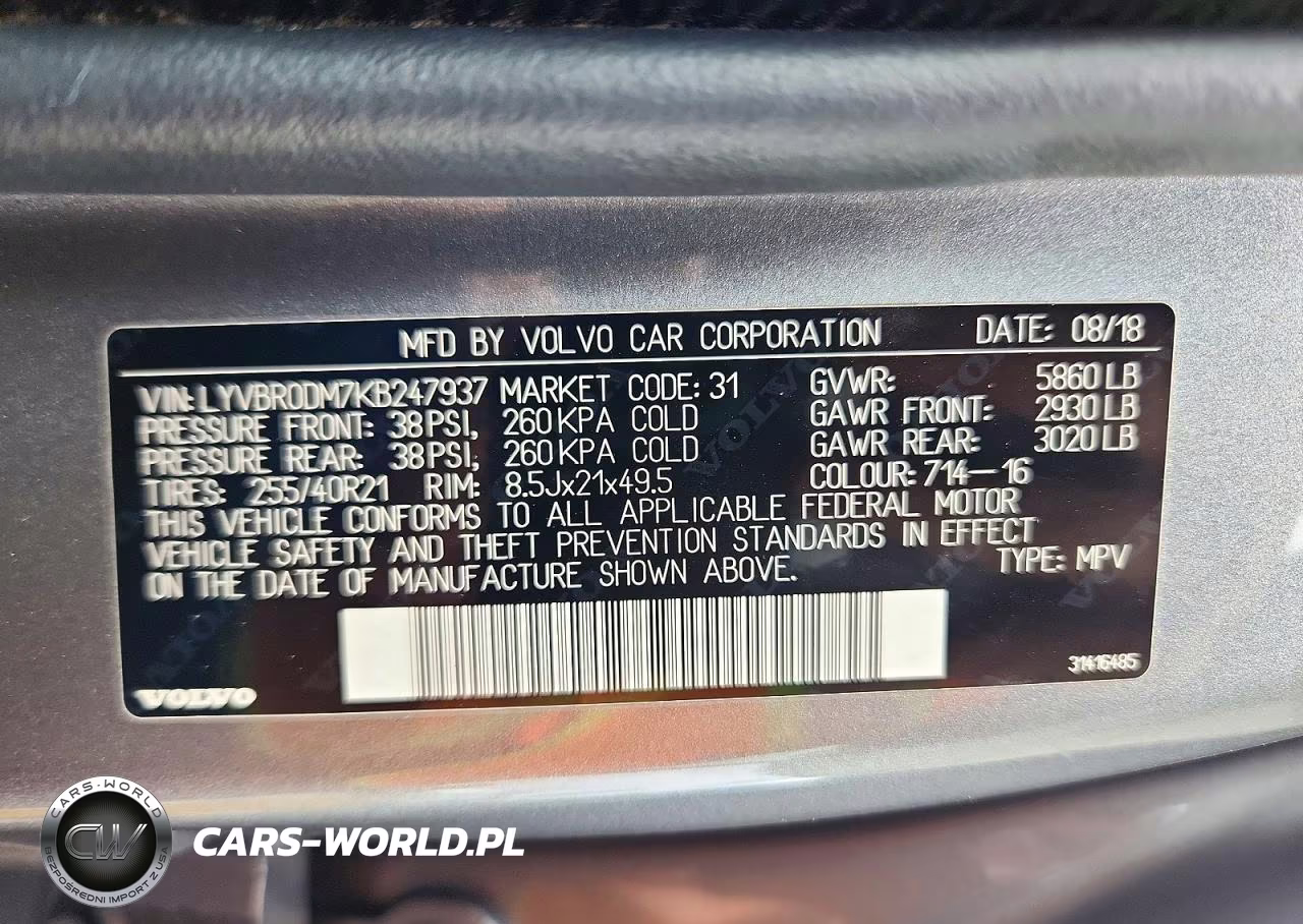 2019 Volvo Xc60 VIN:LYVBR0DM7KB247937 - 13