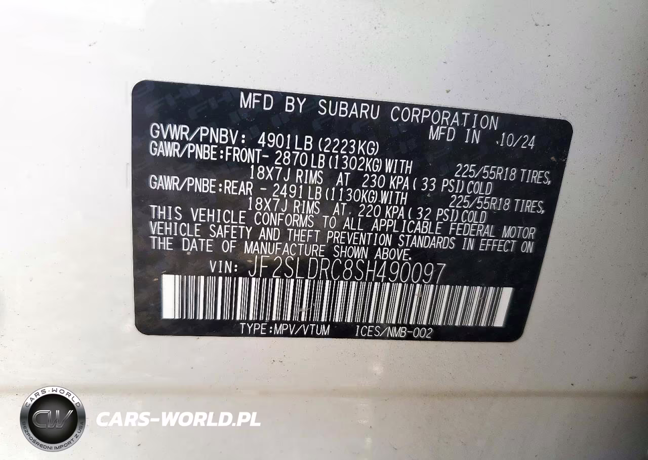 2025 Subaru Forester Limited VIN:JF2SLDRC8SH490097 - 13