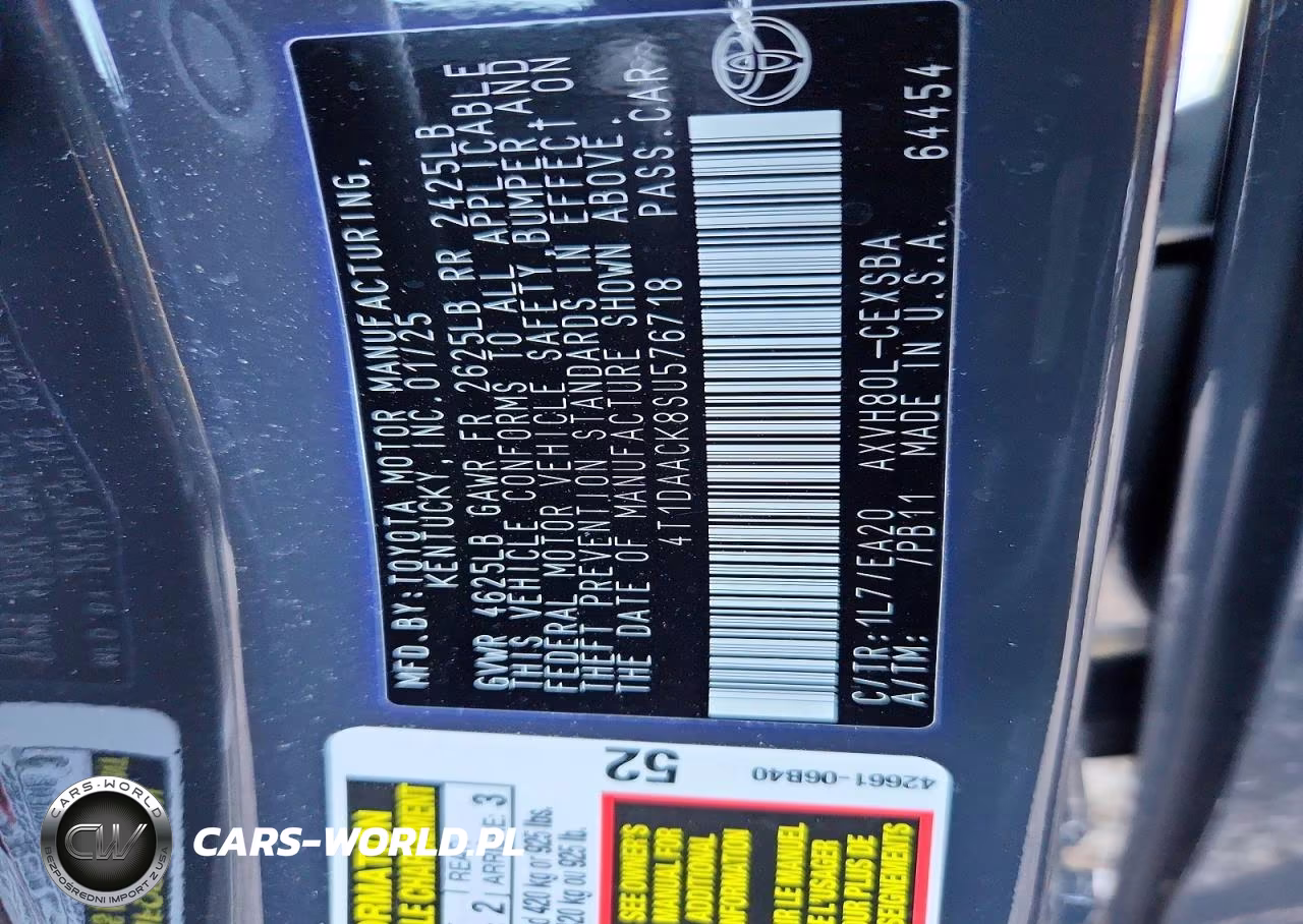 2025 Toyota Camry Se VIN:4T1DAACK8SU576718 - 14
