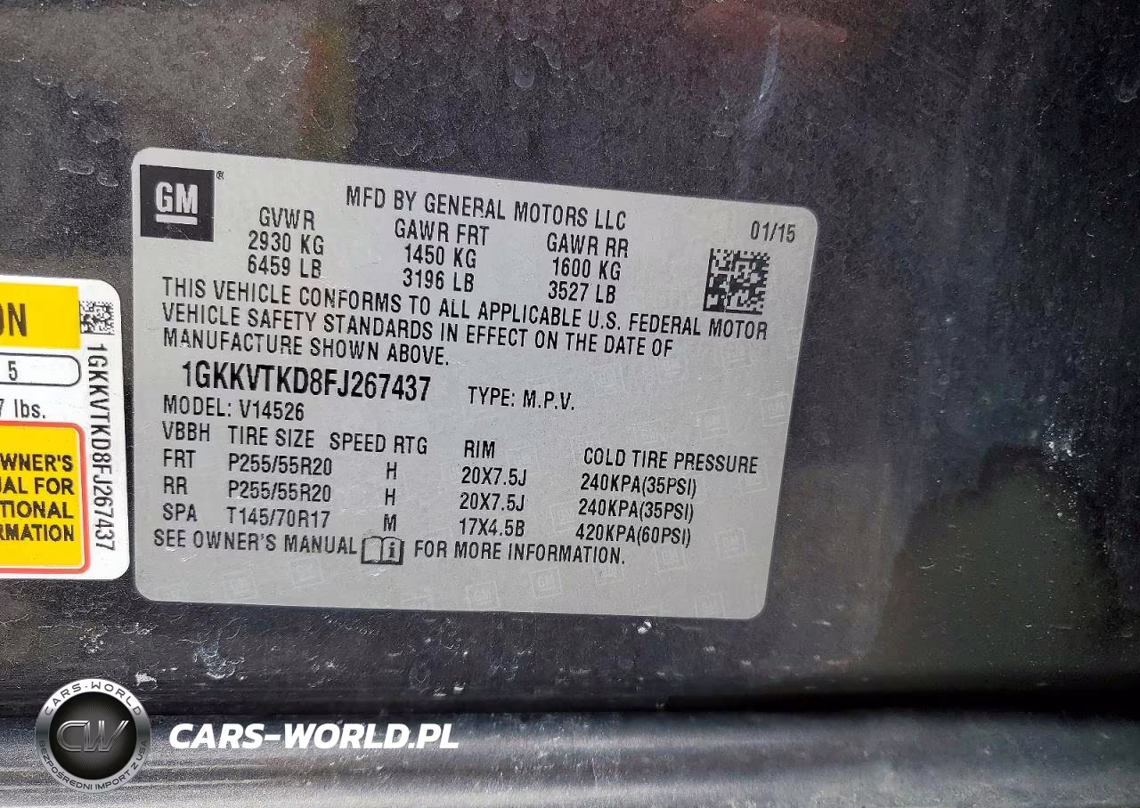 2015 GMC Acadia Denali VIN:1GKKVTKD8FJ267437 - 13