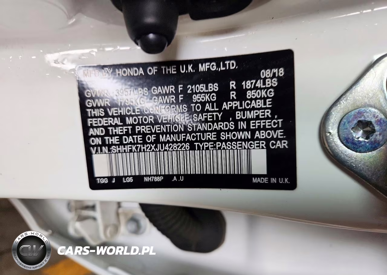 2018 Honda Civic Lx VIN:SHHFK7H2XJU428226 - 12