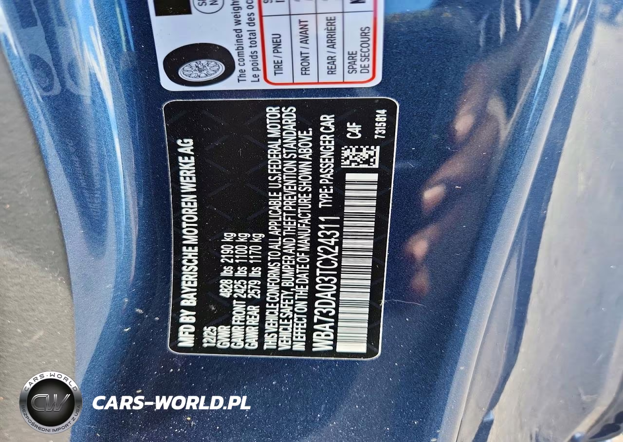 2026 BMW M440I VIN:WBA73DA03TCX24311 - 12