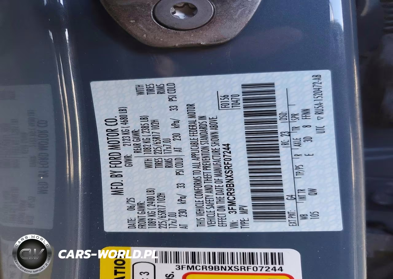 2025 Ford Bronco Sport Big Bend VIN:3FMCR9BNXSRF07244 - 12