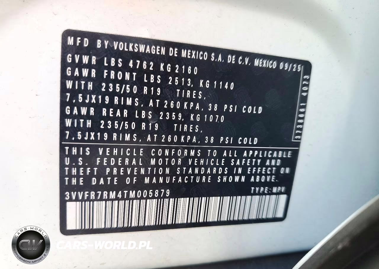 2026 Volkswagen Tiguan Se VIN:3VVFR7RM4TM005879 - 13