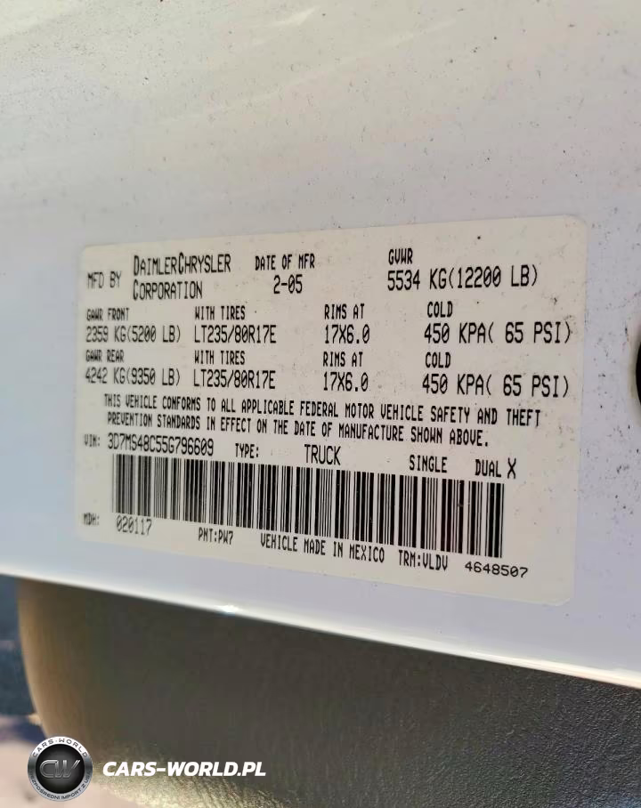 2005 Dodge Ram 3500 St VIN:3D7MS48C55G796609 - 12