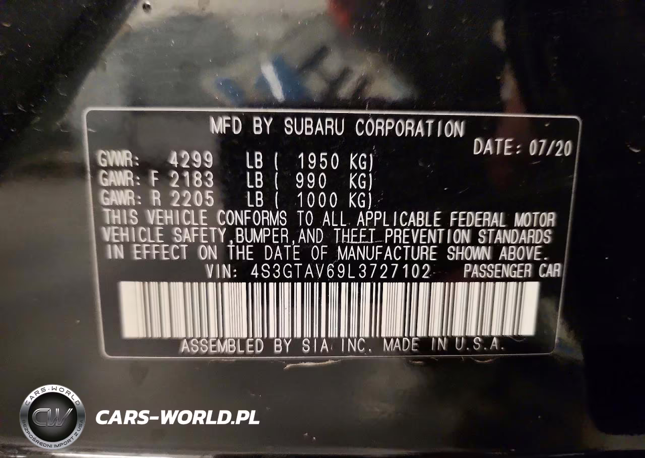 2020 Subaru Impreza Premium VIN:4S3GTAV69L3727102 - 13