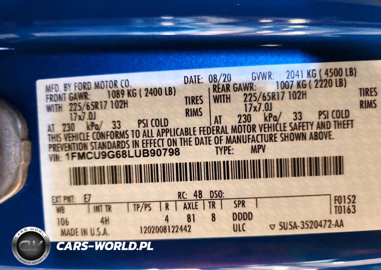 2020 Ford Escape Se VIN:1FMCU9G68LUB90798 - 12