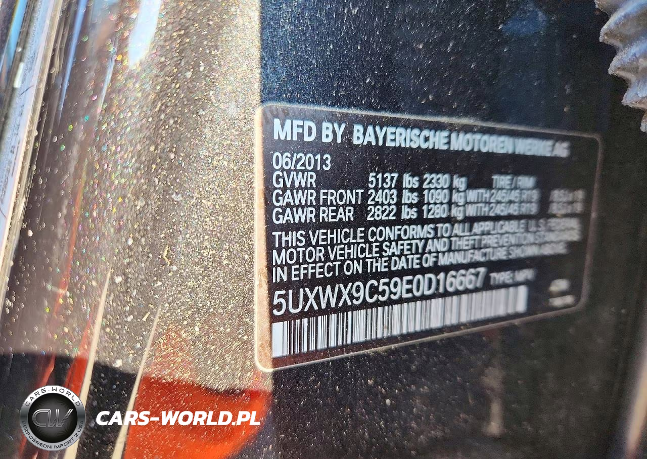 2014 BMW X3 xDrive28I VIN:5UXWX9C59E0D16667 - 13