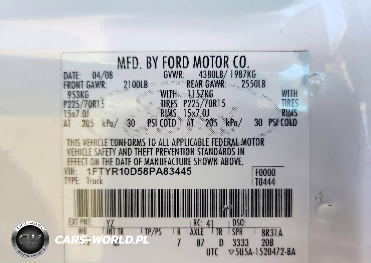 2008 Ford Ranger VIN:1FTYR10D58PA83445 - 12