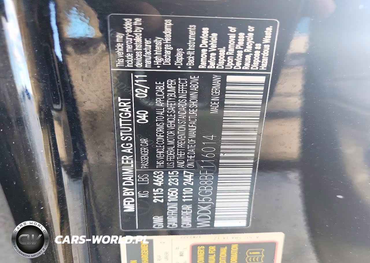 2011 Mercedes-Benz E 350 VIN:WDDKJ5GB8BF116014 - 12