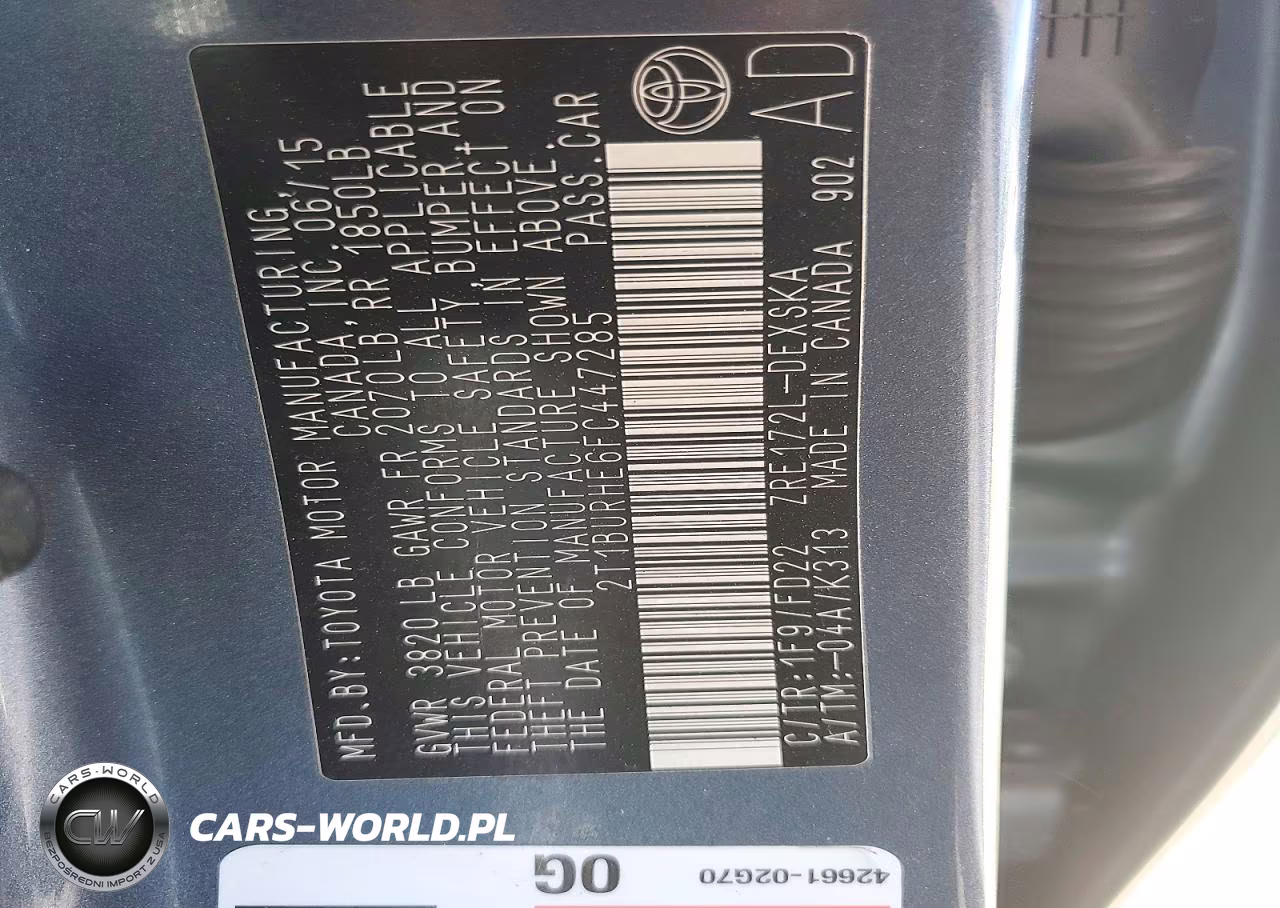 2015 Toyota Corolla S VIN:2T1BURHE6FC447285 - 13