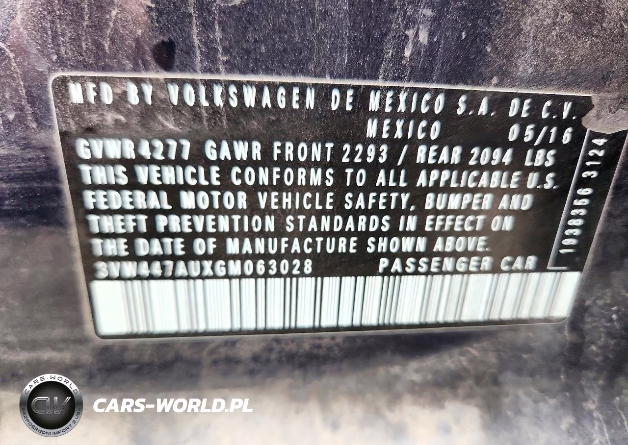 2016 Volkswagen Gti S-Se VIN:3VW447AUXGM063028 - 12