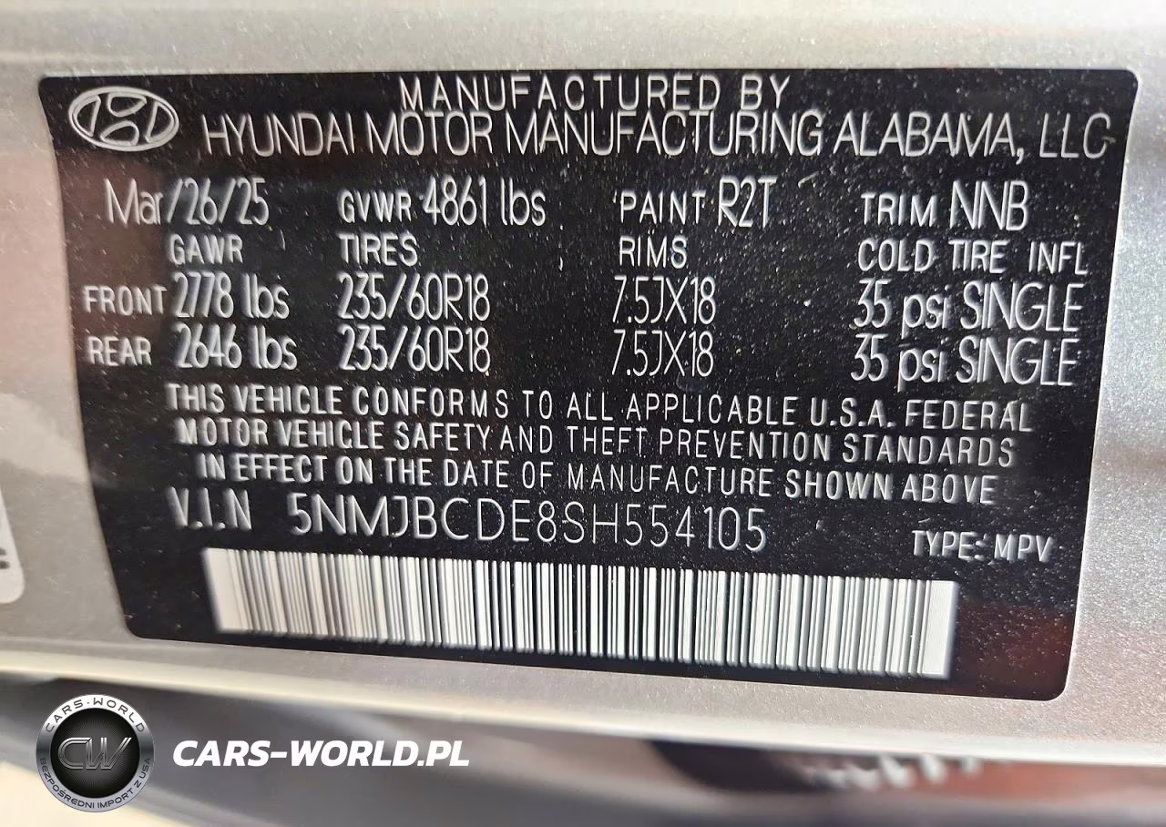 2025 Hyundai Tucson Sel VIN:5NMJBCDE8SH554105 - 13