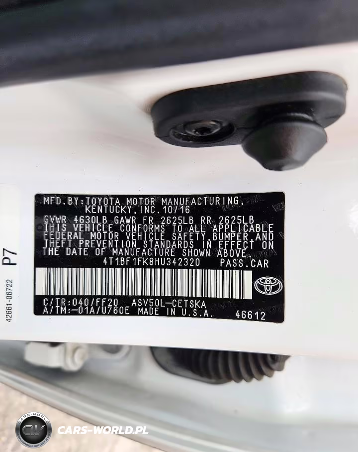 2017 Toyota Camry Se VIN:4T1BF1FK8HU342320 - 12