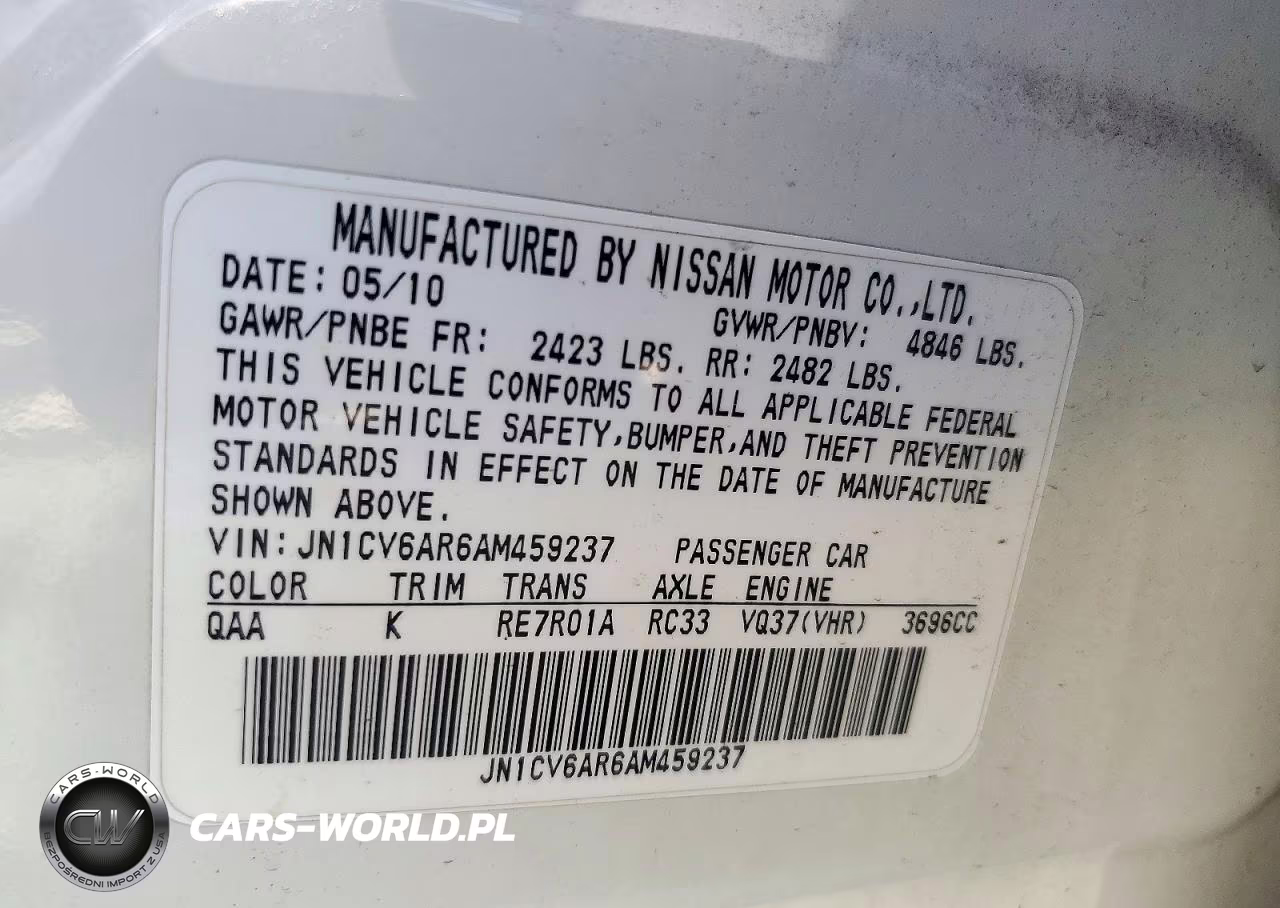 2010 Infiniti G37 Sedan X VIN:JN1CV6AR6AM459237 - 12